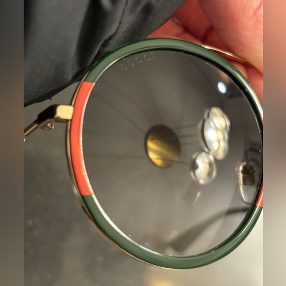 Gucci round green & red women’s sunglasses - Picture 11 of 15